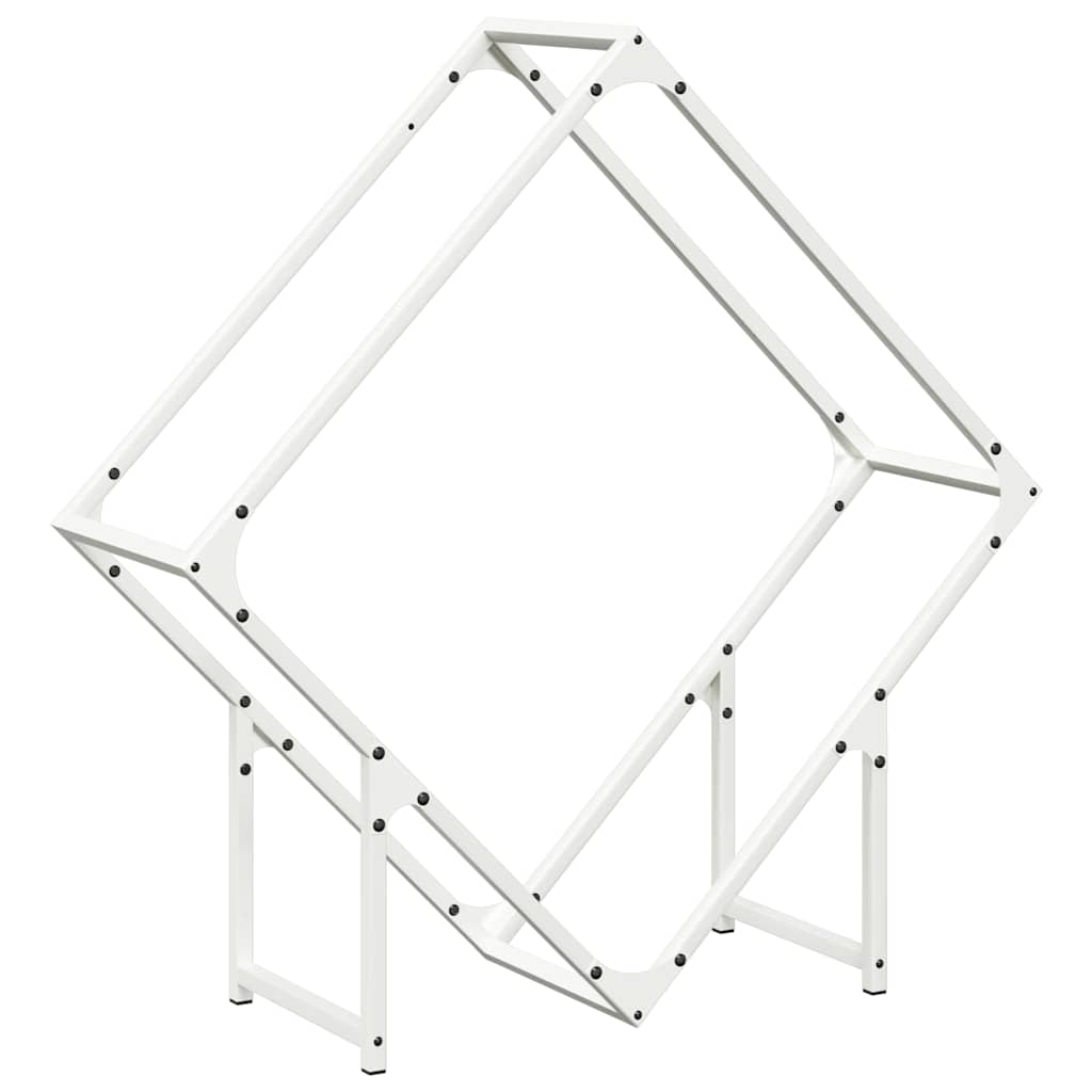 brændestativ 80x25x80 cm koldvalset stål hvid