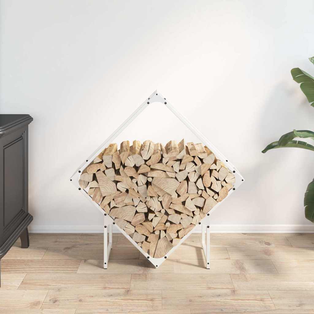 brændestativ 80x25x80 cm koldvalset stål hvid