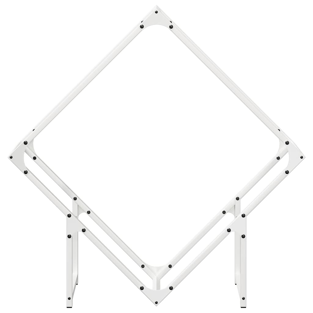 brændestativ 80x25x80 cm koldvalset stål hvid