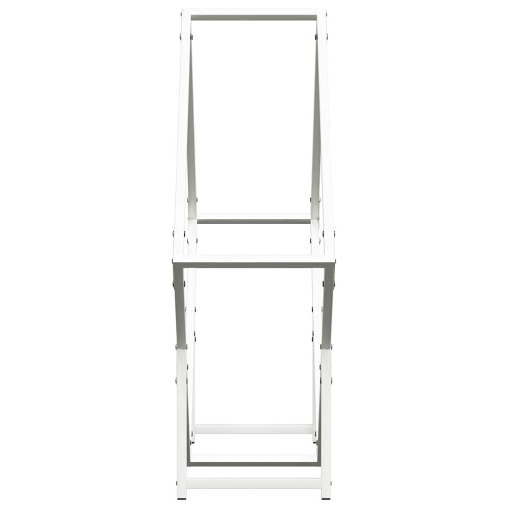 brændestativ 80x25x80 cm koldvalset stål hvid
