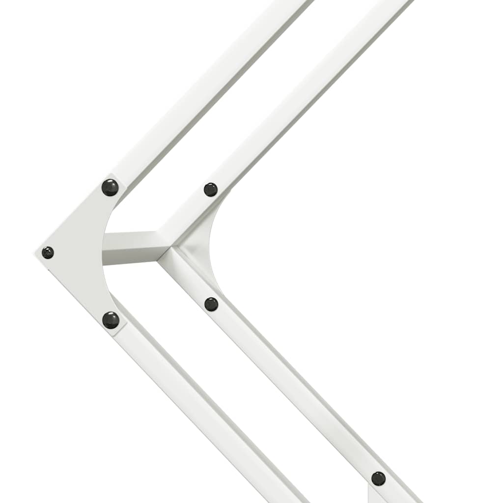 brændestativ 80x25x80 cm koldvalset stål hvid