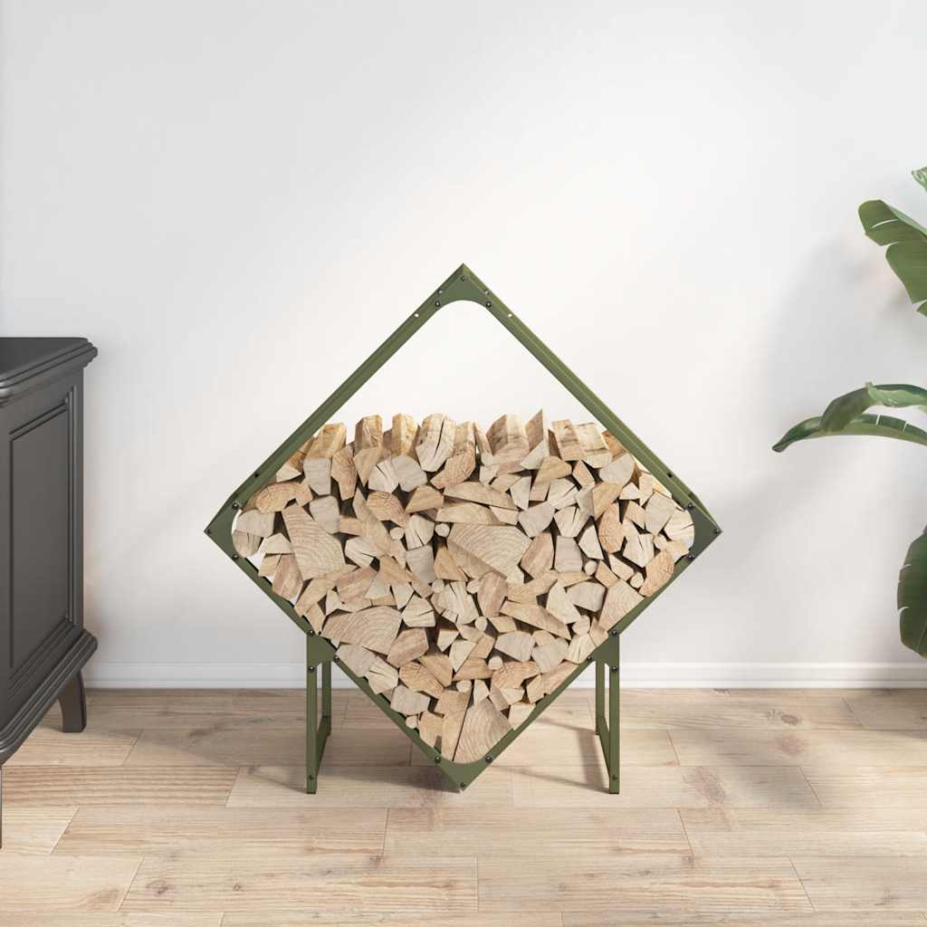 brændestativ 80x25x80 cm koldvalset stål olivengrøn