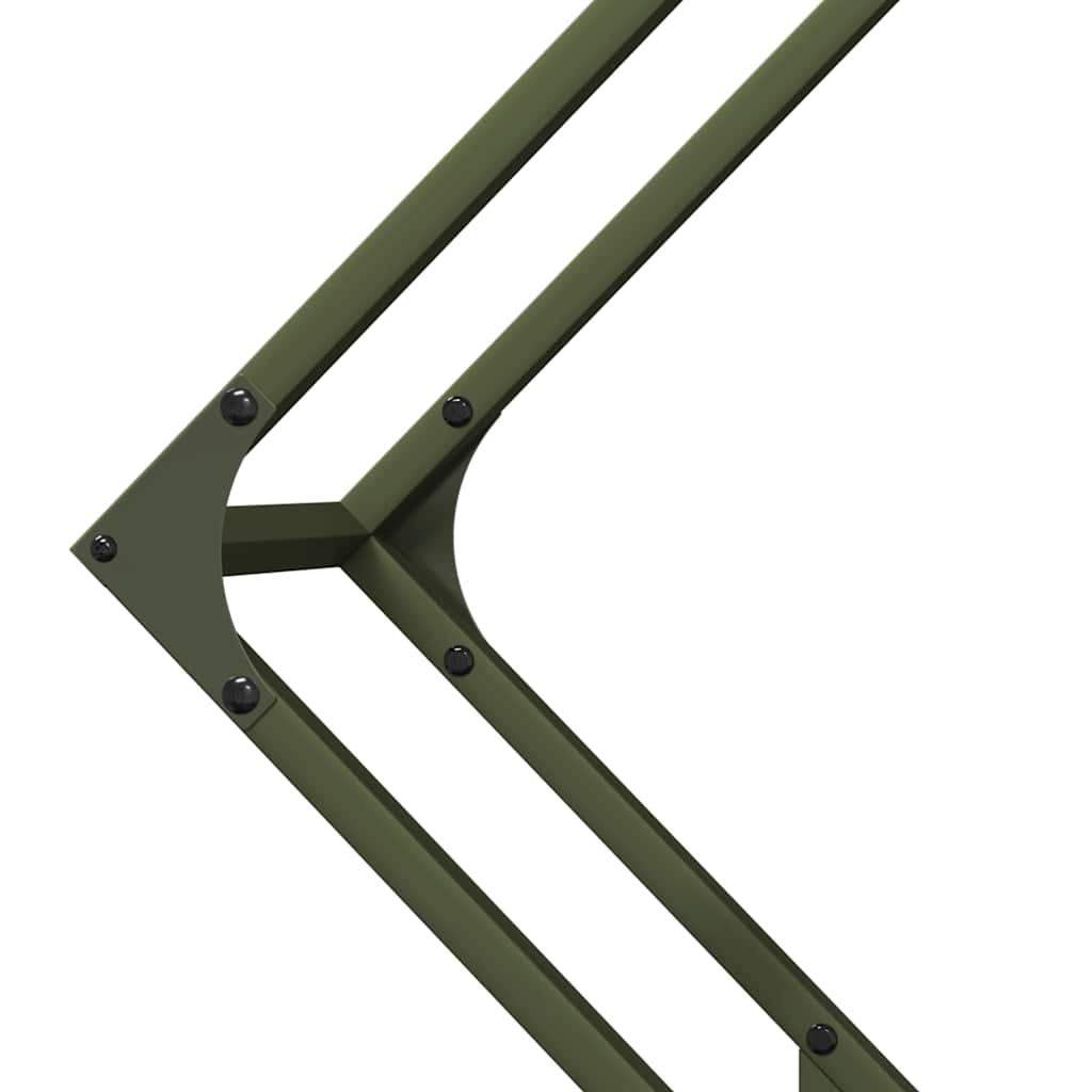 brændestativ 80x25x80 cm koldvalset stål olivengrøn