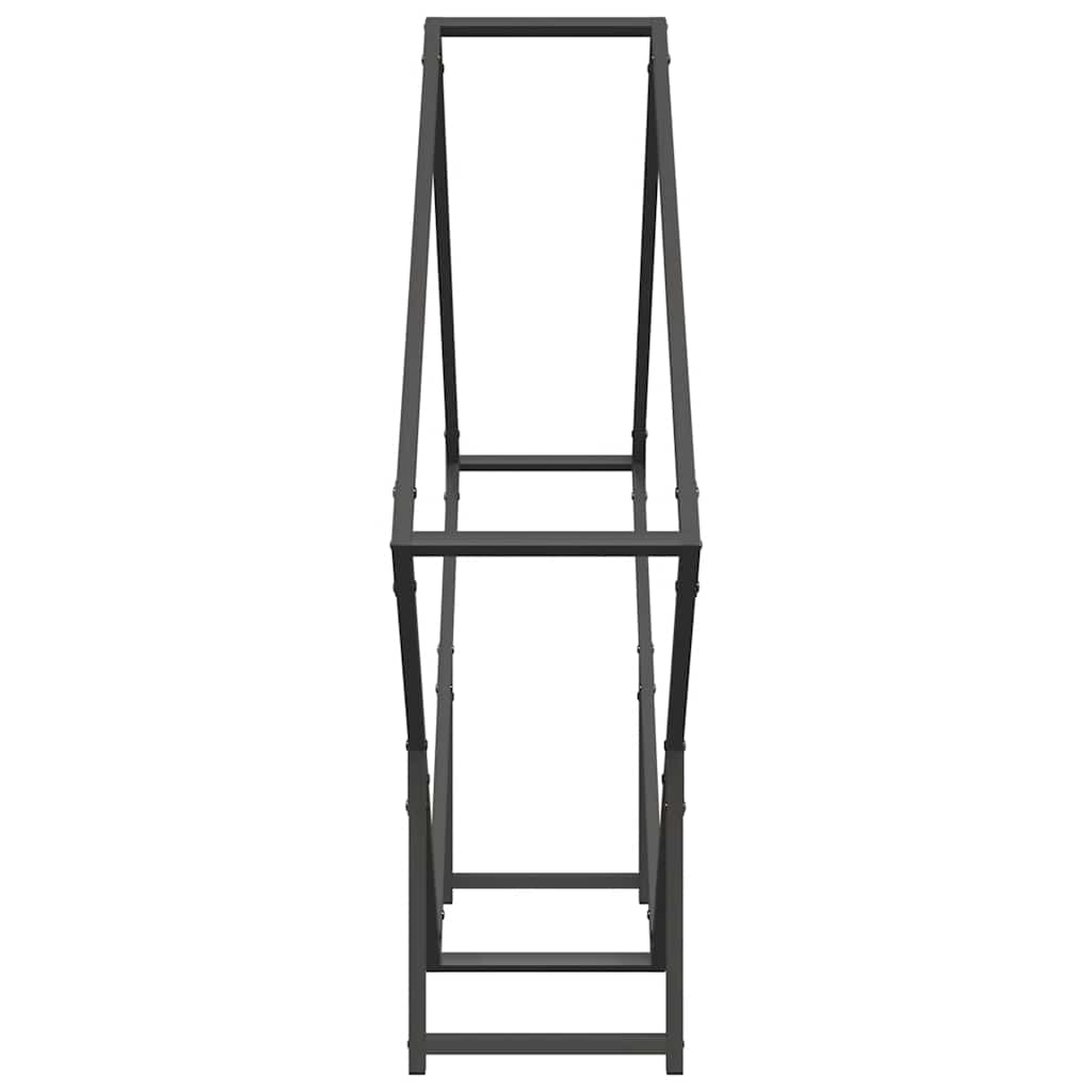 brændestativ 100x25x100 cm koldvalset stål sort
