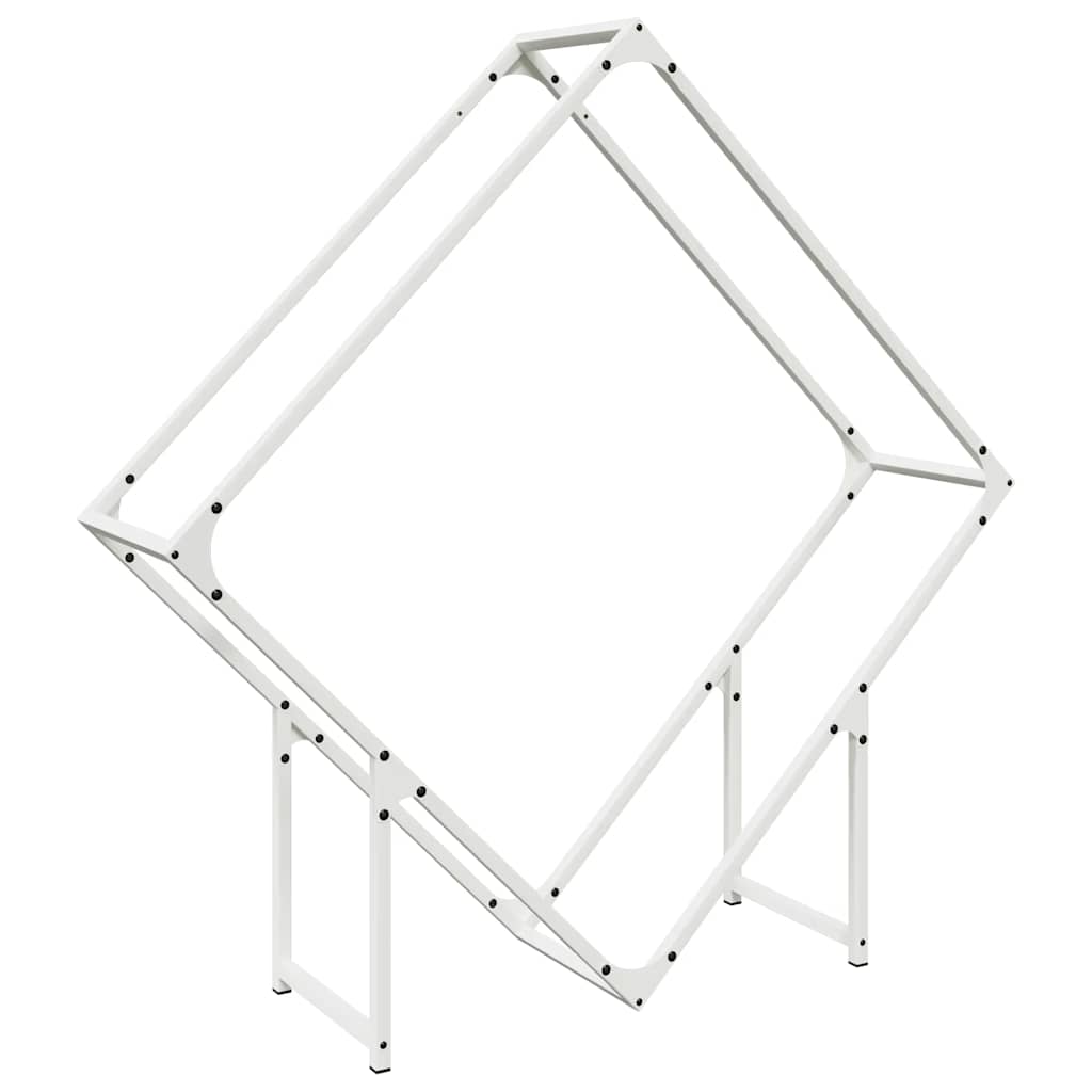 brændestativ 100x25x100 cm koldvalset stål hvid