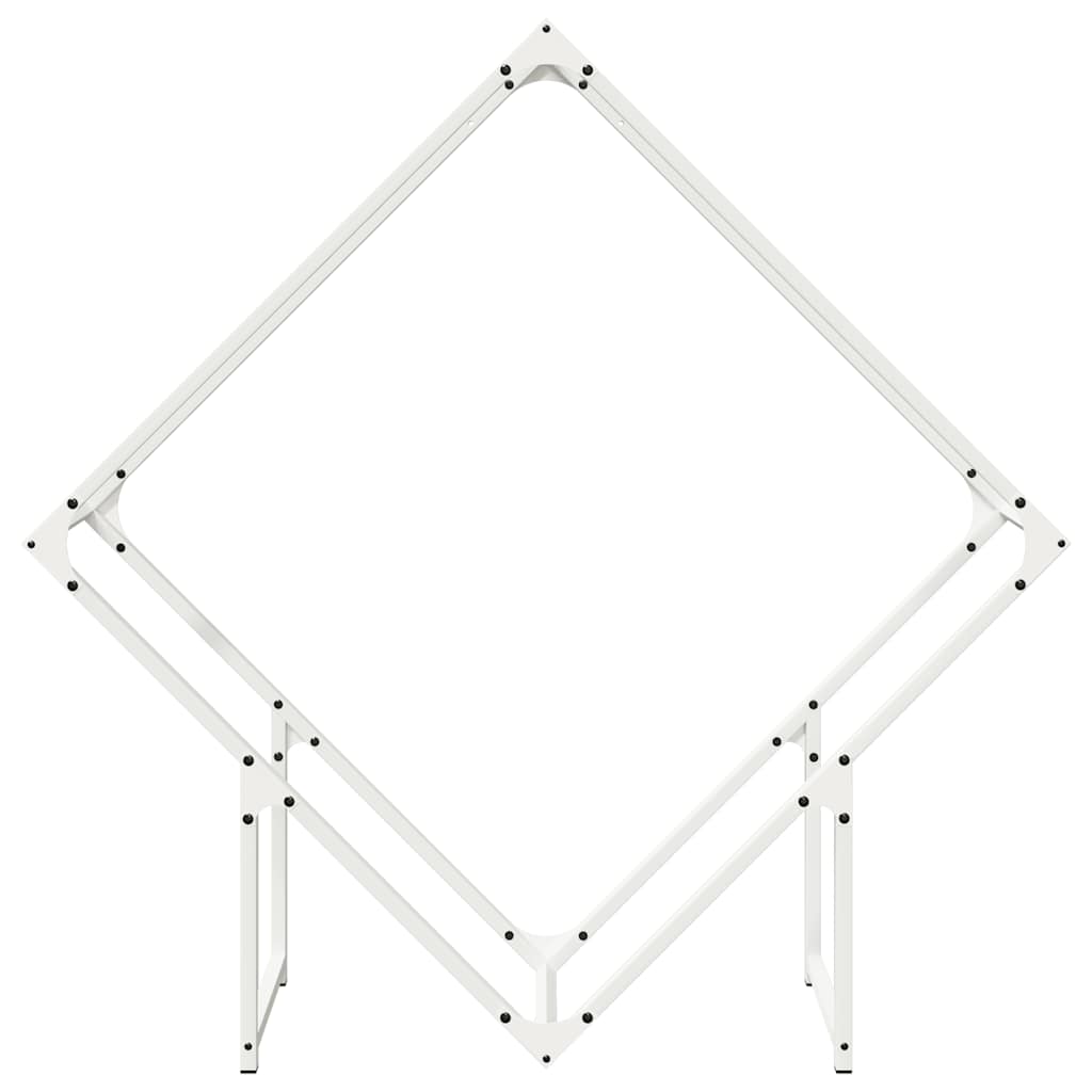 brændestativ 100x25x100 cm koldvalset stål hvid