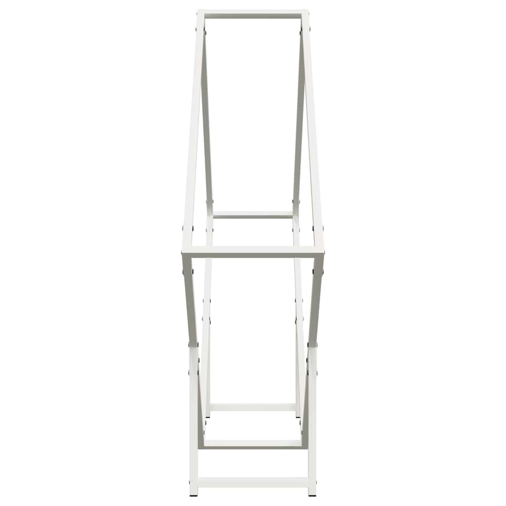 brændestativ 100x25x100 cm koldvalset stål hvid