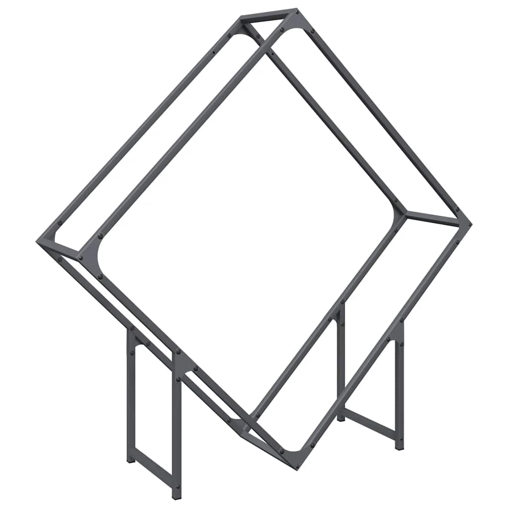 brændestativ 100x25x100 cm koldvalset stål antracitgrå
