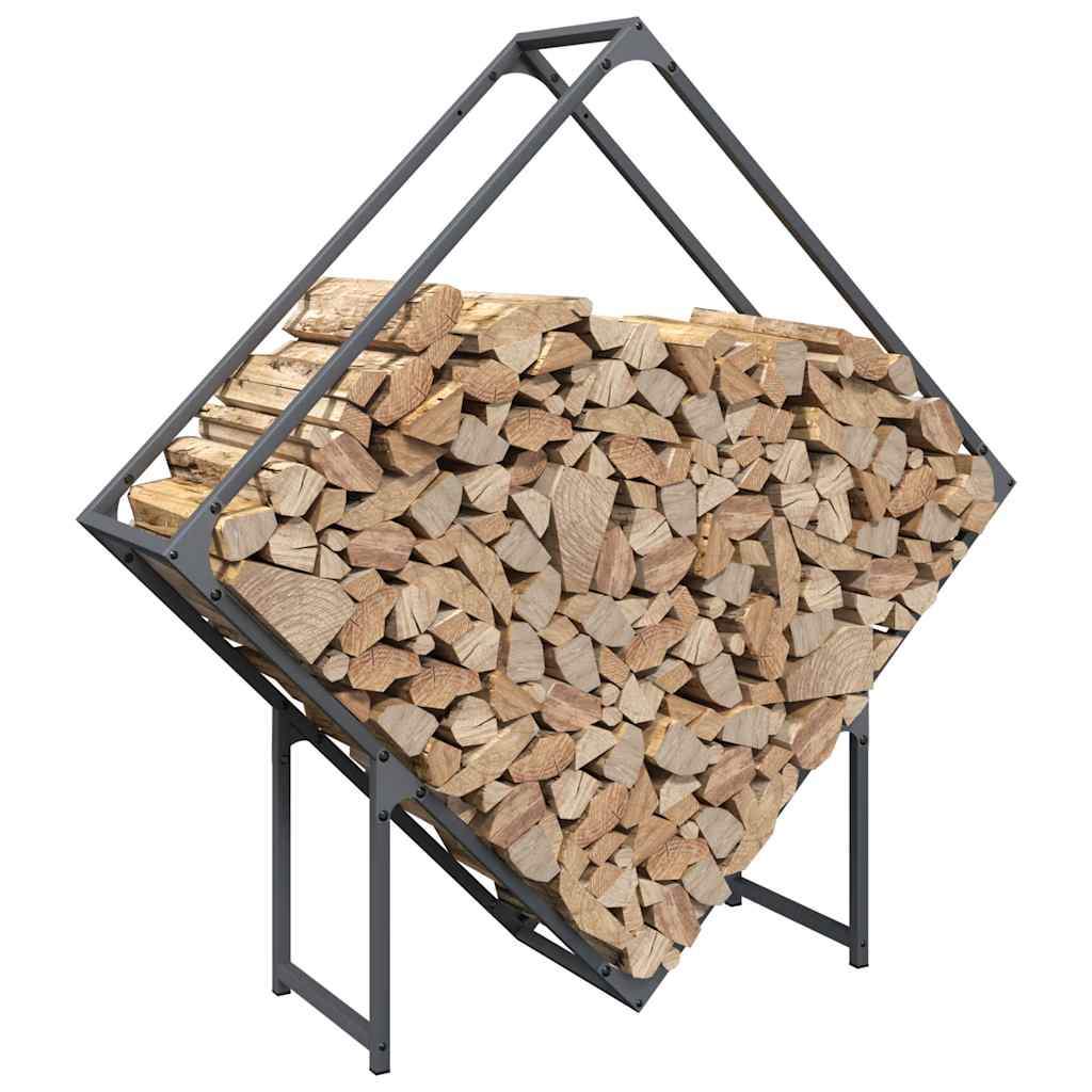 brændestativ 100x25x100 cm koldvalset stål antracitgrå