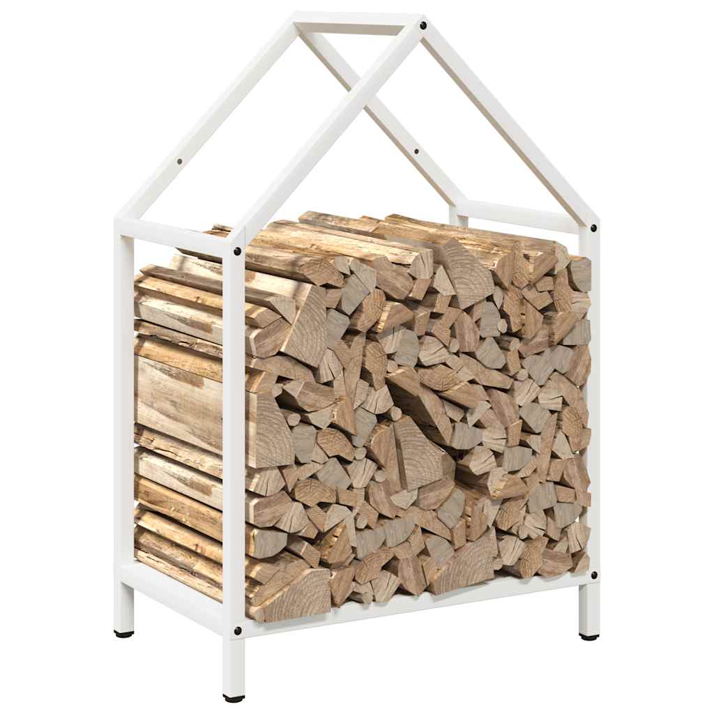 brændestativ 40x25x60 cm koldvalset stål hvid