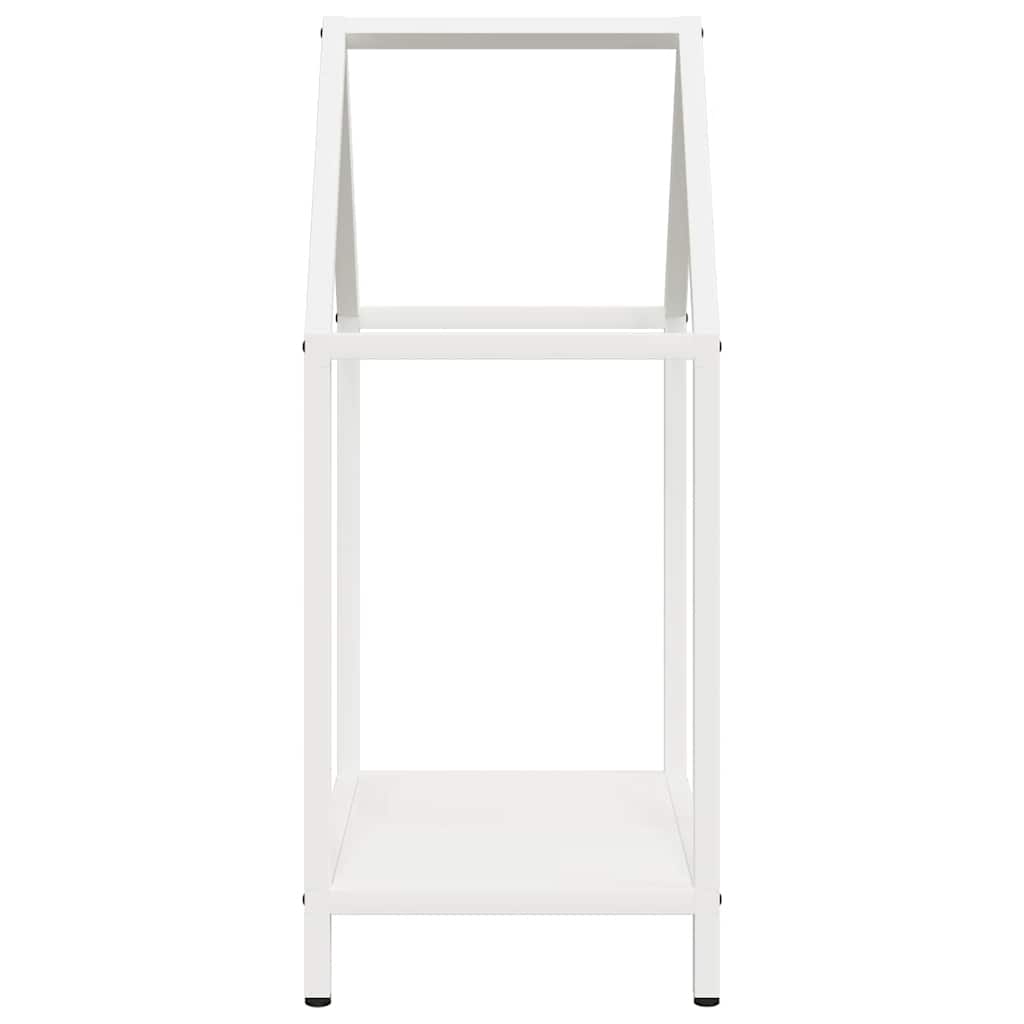 brændestativ 40x25x60 cm koldvalset stål hvid