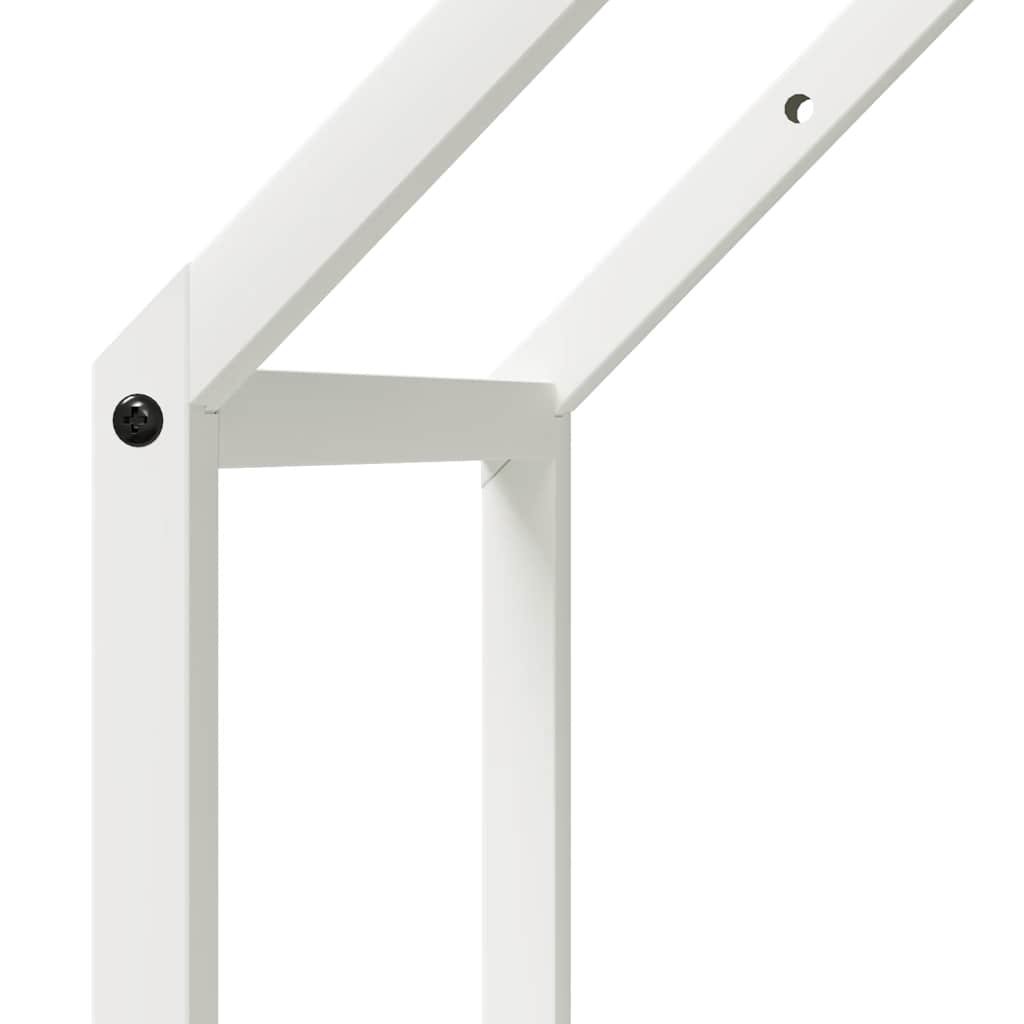 brændestativ 40x25x60 cm koldvalset stål hvid