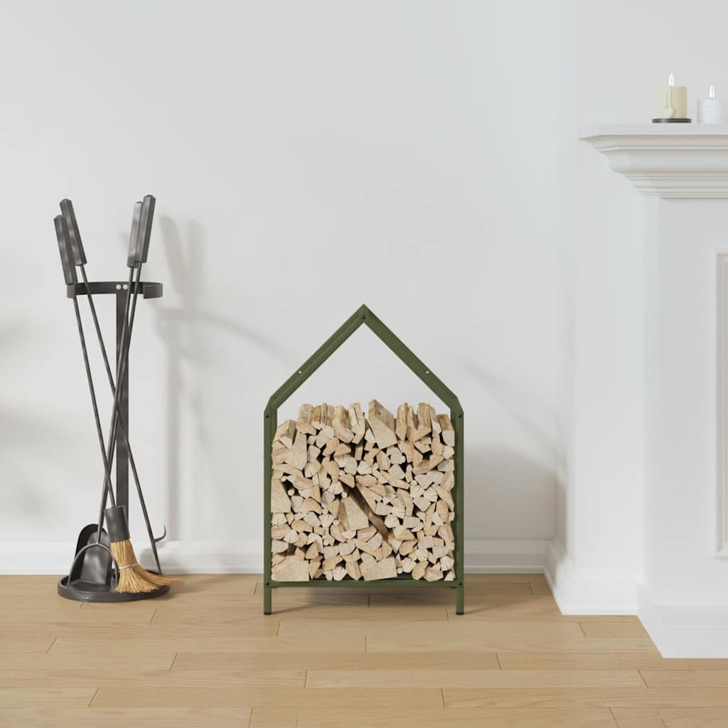 brændestativ 40x25x60 cm koldvalset stål olivengrøn