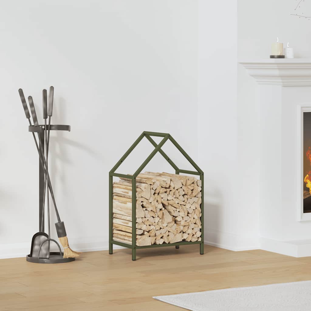 brændestativ 40x25x60 cm koldvalset stål olivengrøn