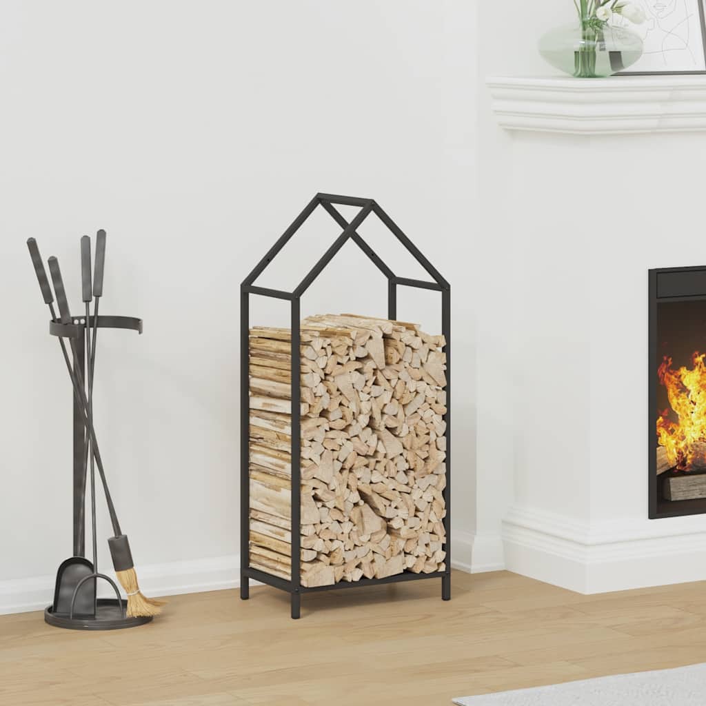 brændestativ 40x25x90 cm koldvalset stål sort