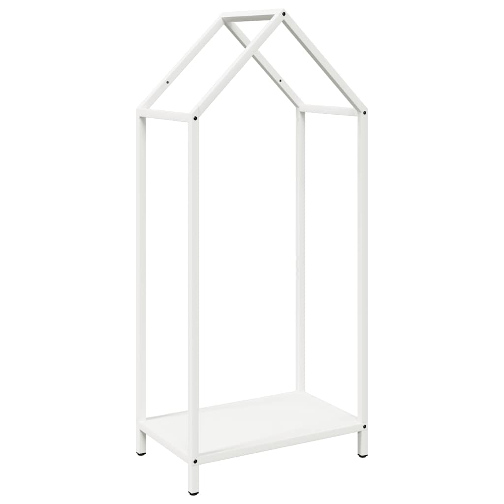 brændestativ 40x25x90 cm koldvalset stål hvid
