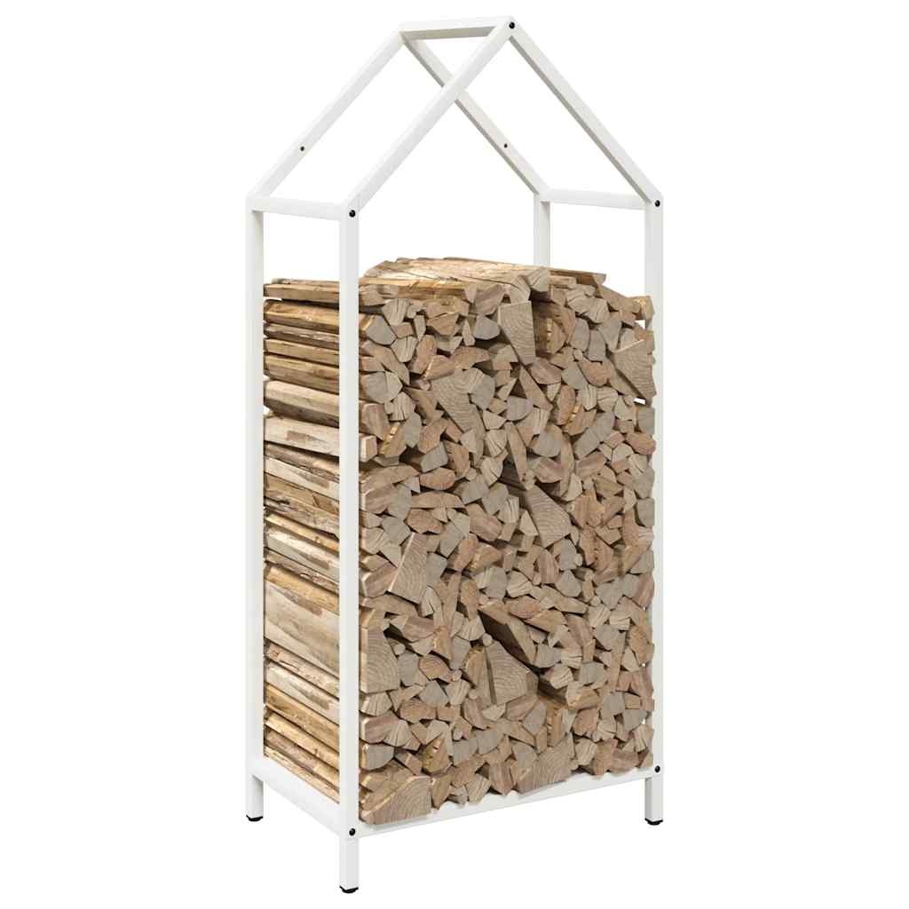 brændestativ 40x25x90 cm koldvalset stål hvid