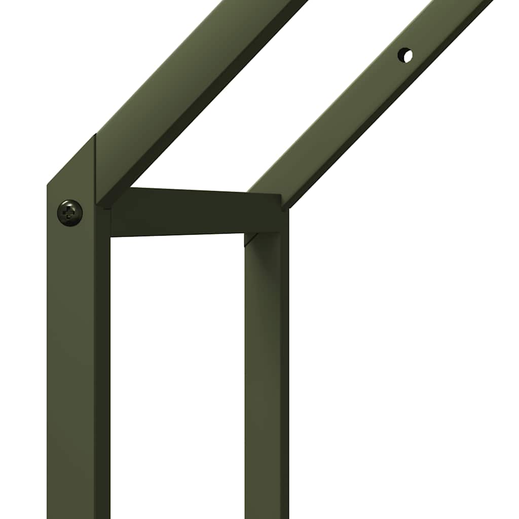 brændestativ 40x25x90 cm koldvalset stål olivengrøn