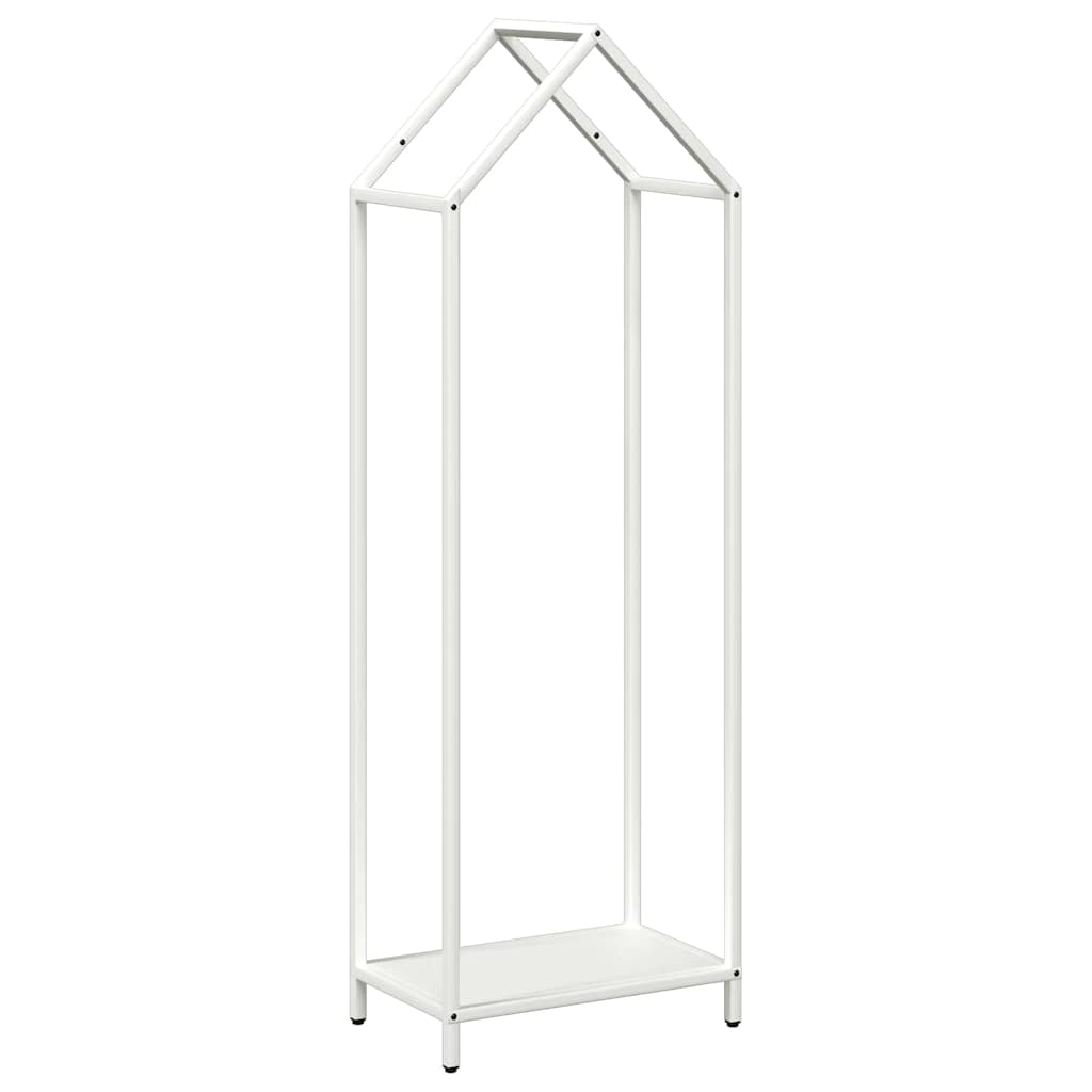 brændestativ 40x25x120 cm koldvalset stål hvid