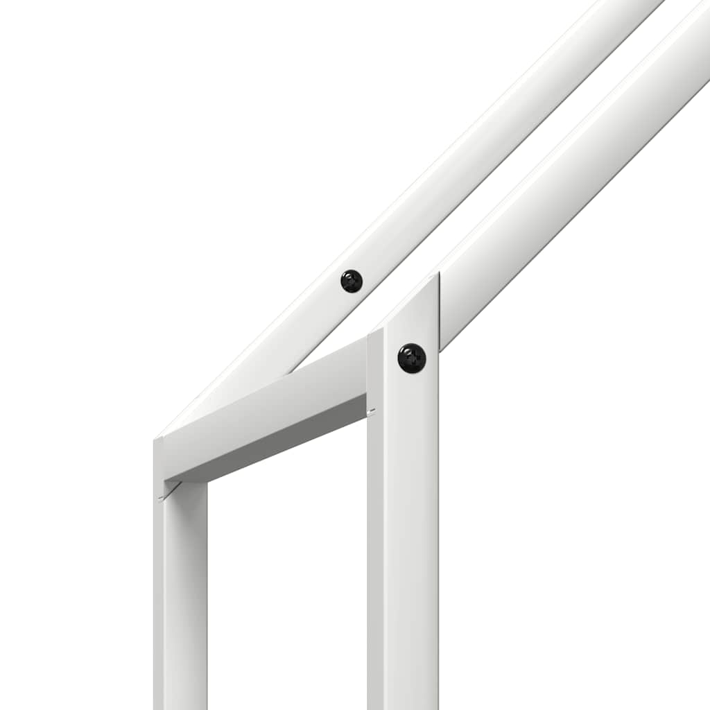 brændestativ 40x25x120 cm koldvalset stål hvid