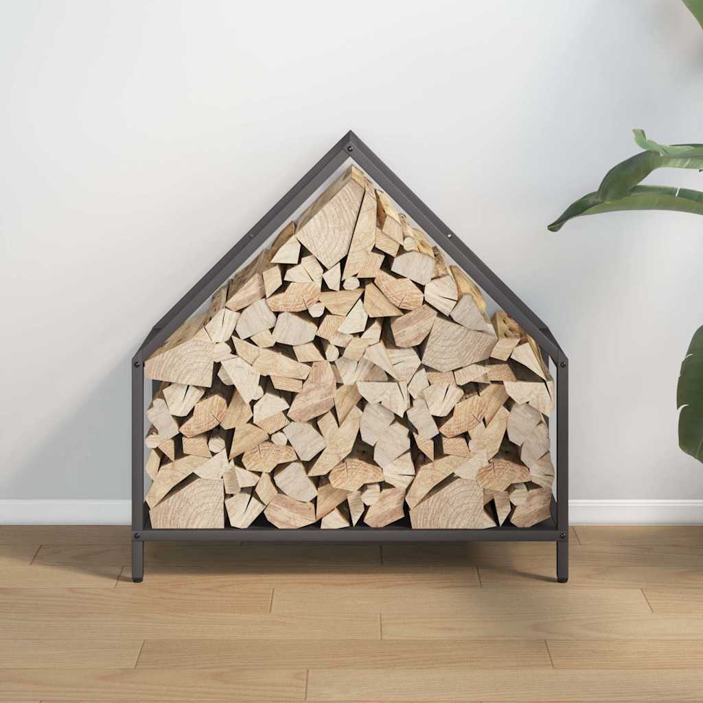 brændestativ 60x25x60 cm koldvalset stål sort