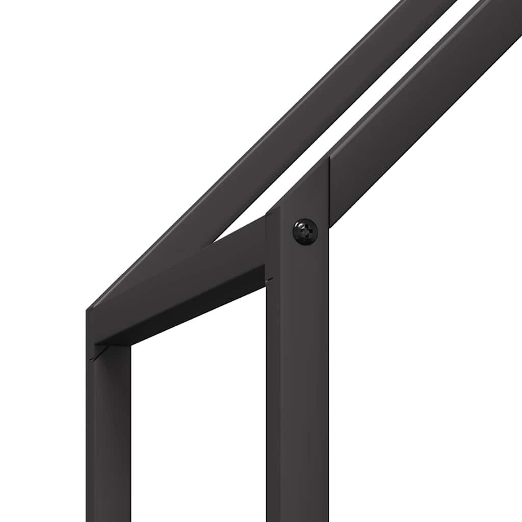 brændestativ 60x25x60 cm koldvalset stål sort