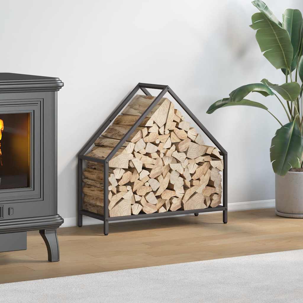 brændestativ 60x25x60 cm koldvalset stål sort