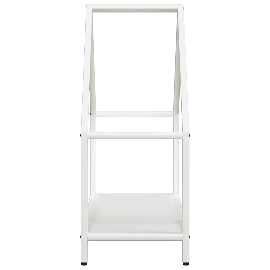brændestativ 60x25x60 cm koldvalset stål hvid