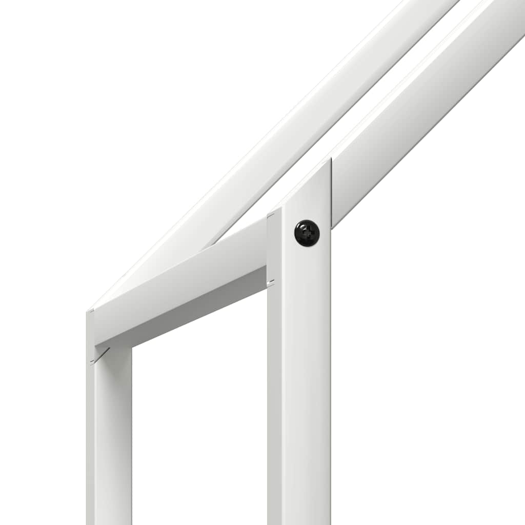 brændestativ 60x25x60 cm koldvalset stål hvid