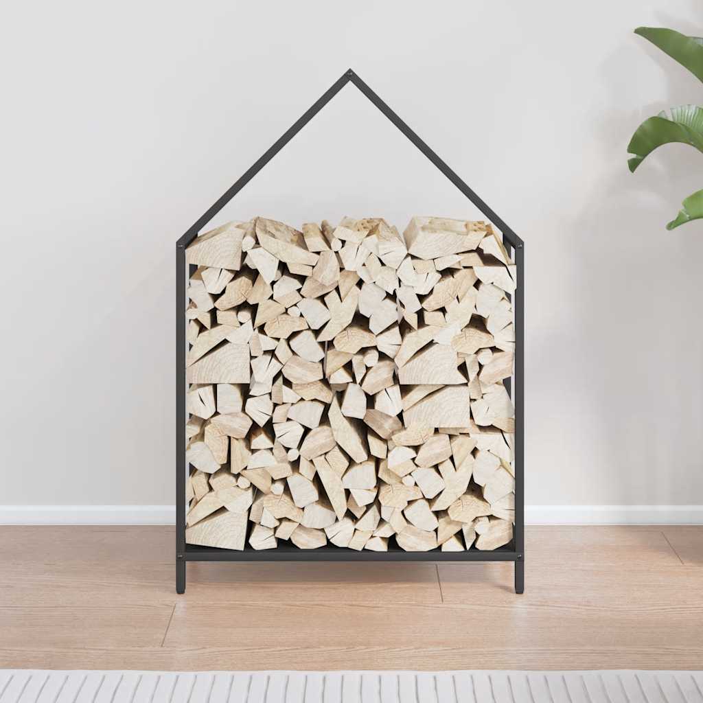 brændestativ 60x25x90 cm koldvalset stål sort