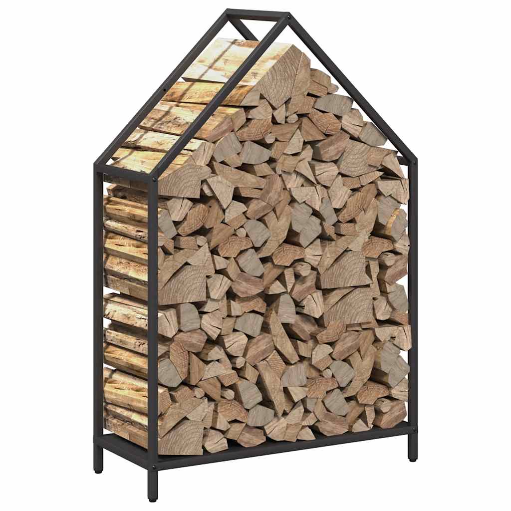 brændestativ 60x25x90 cm koldvalset stål sort