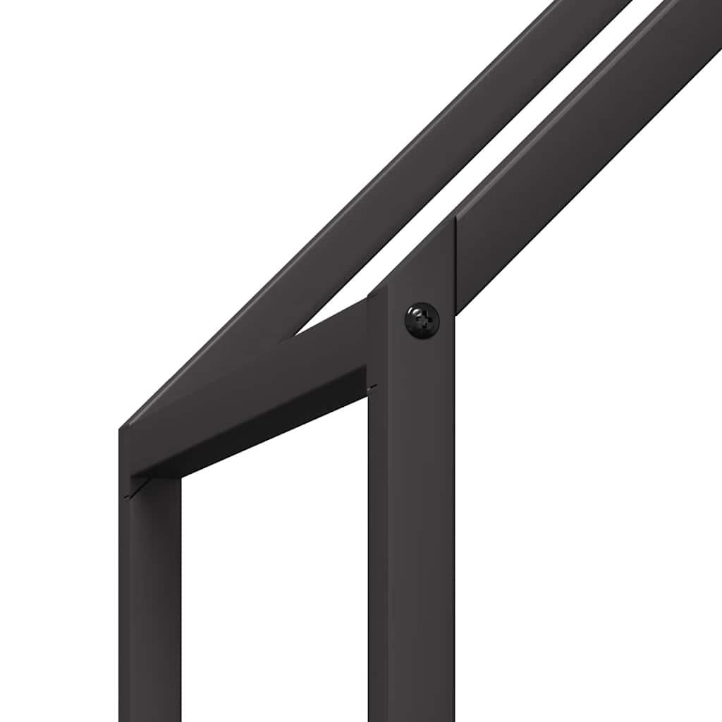 brændestativ 60x25x90 cm koldvalset stål sort