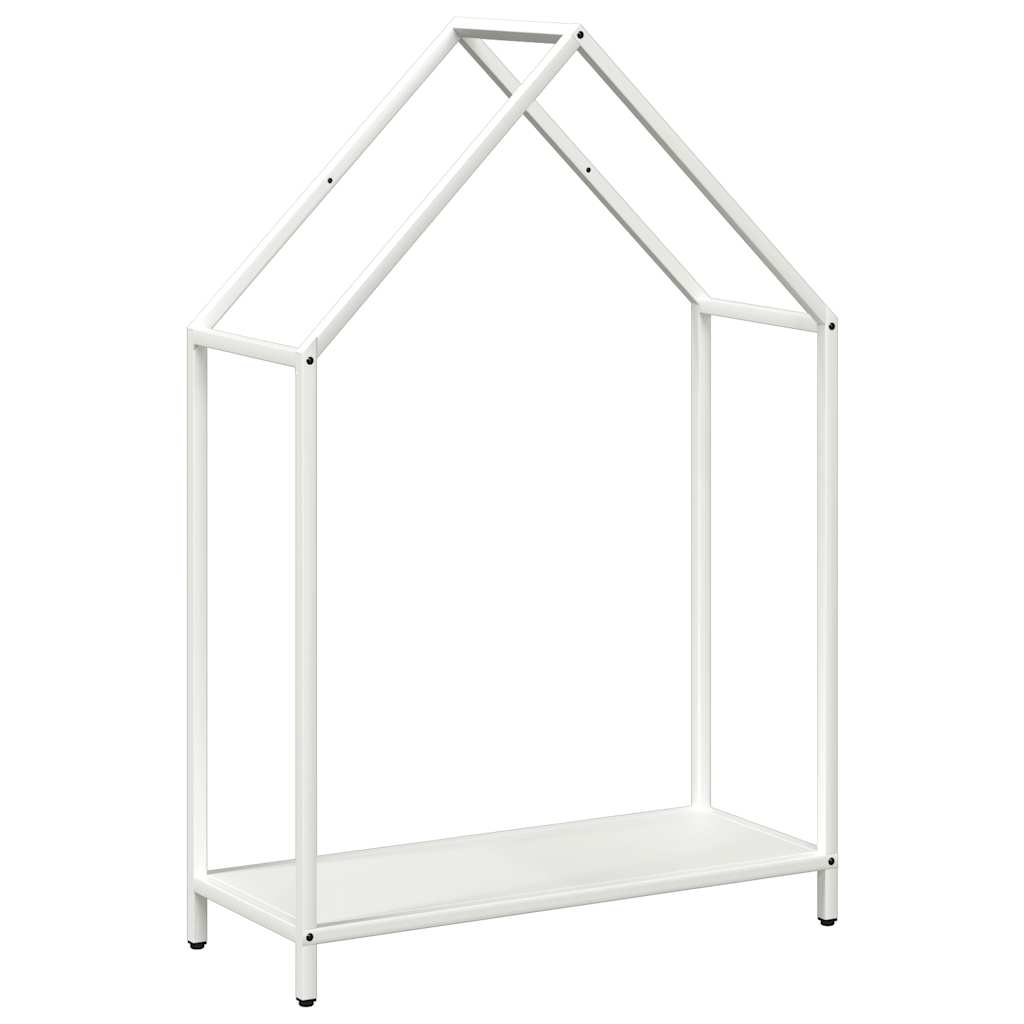 brændestativ 60x25x90 cm koldvalset stål hvid