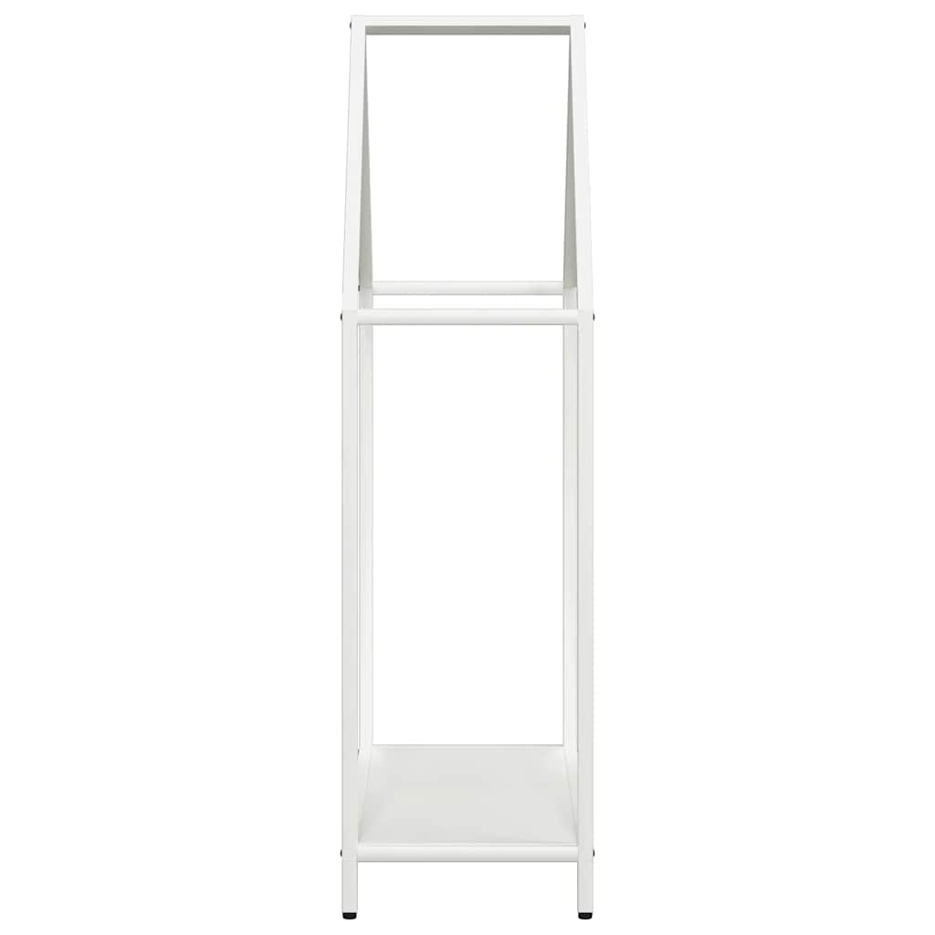 brændestativ 60x25x90 cm koldvalset stål hvid