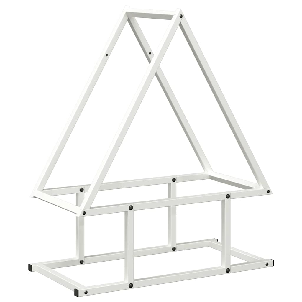 brændestativ 50x25x60 cm koldvalset stål hvid