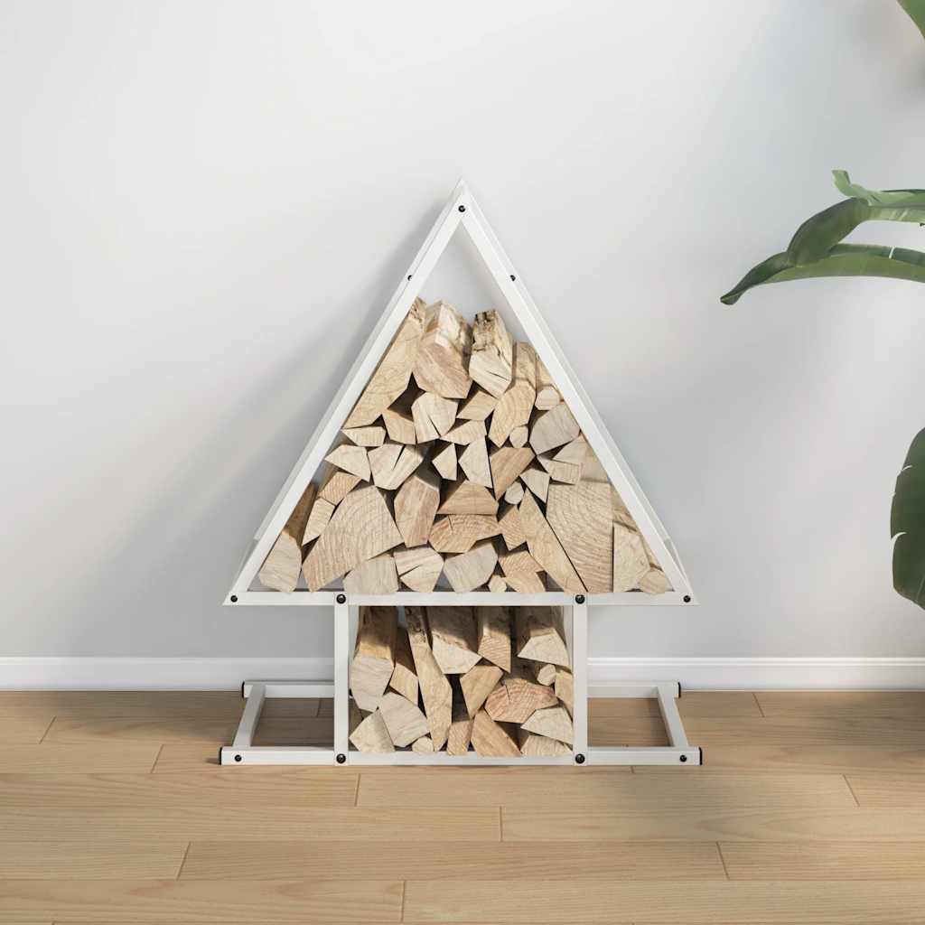 brændestativ 50x25x60 cm koldvalset stål hvid