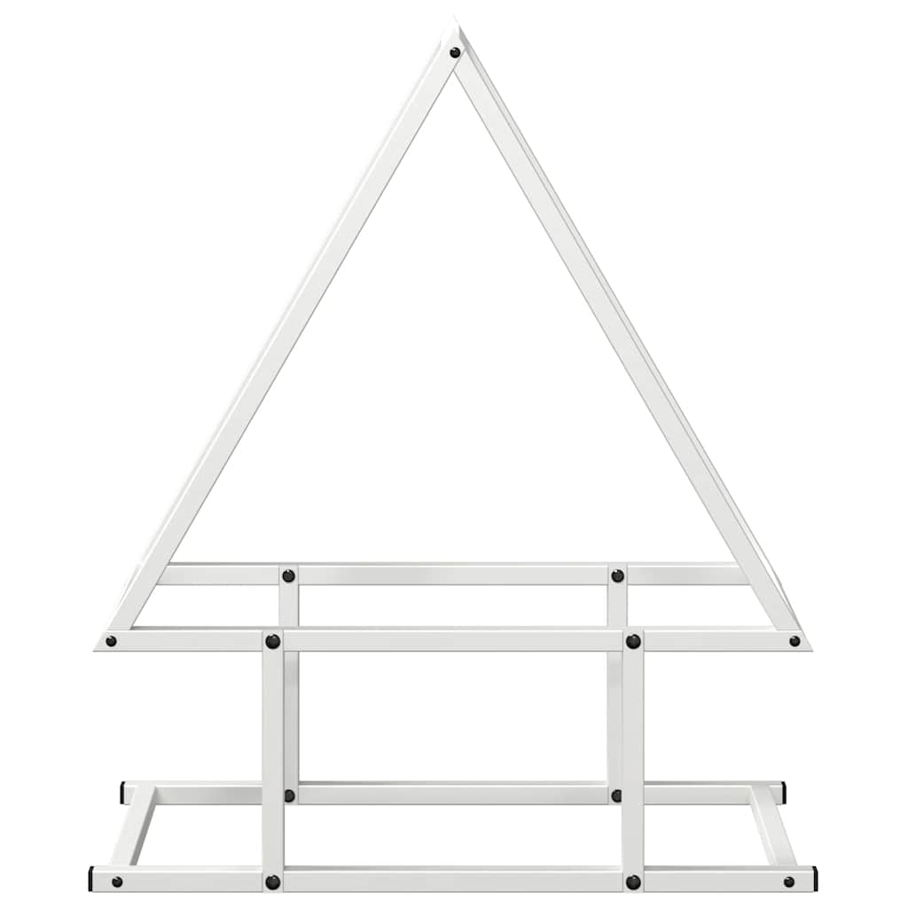 brændestativ 50x25x60 cm koldvalset stål hvid