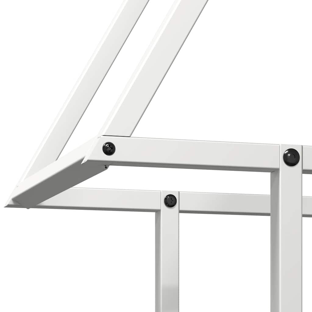 brændestativ 50x25x60 cm koldvalset stål hvid