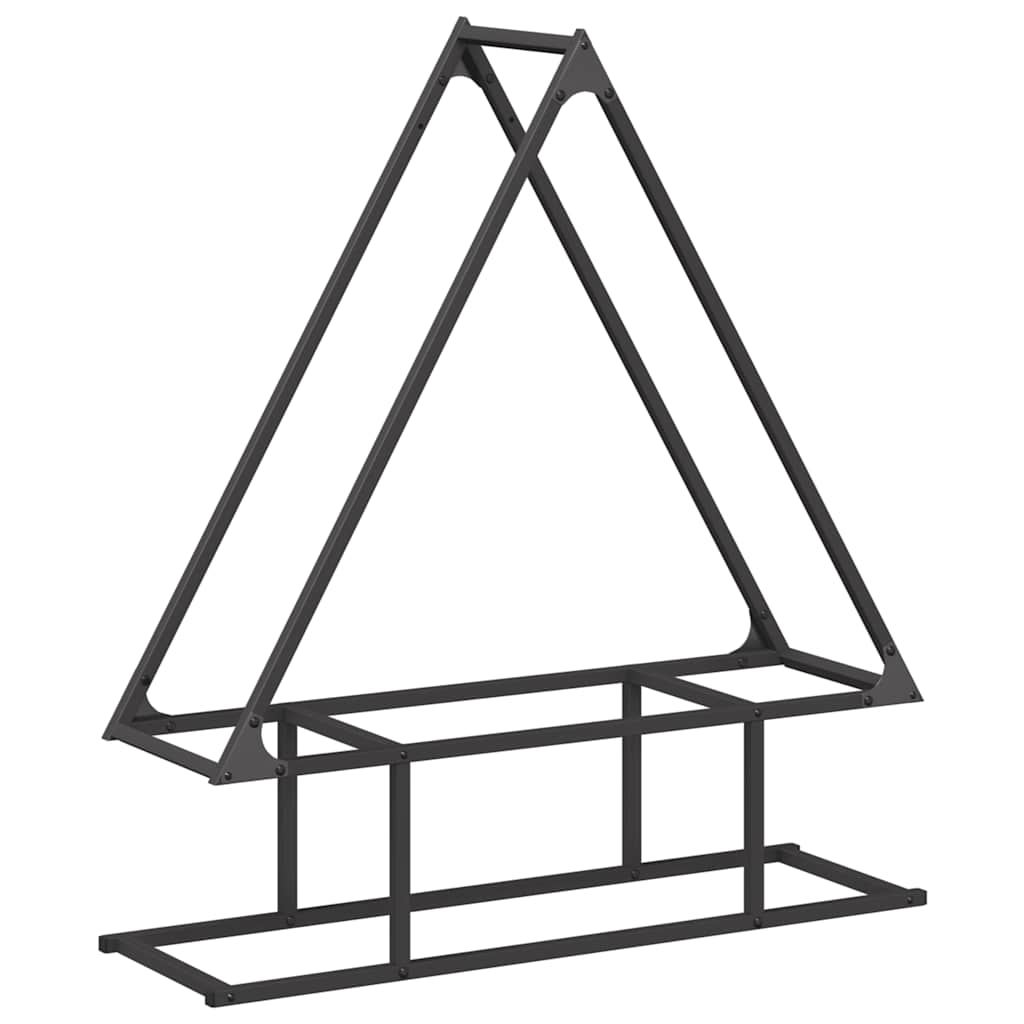 brændestativ 80x25x90 cm koldvalset stål sort