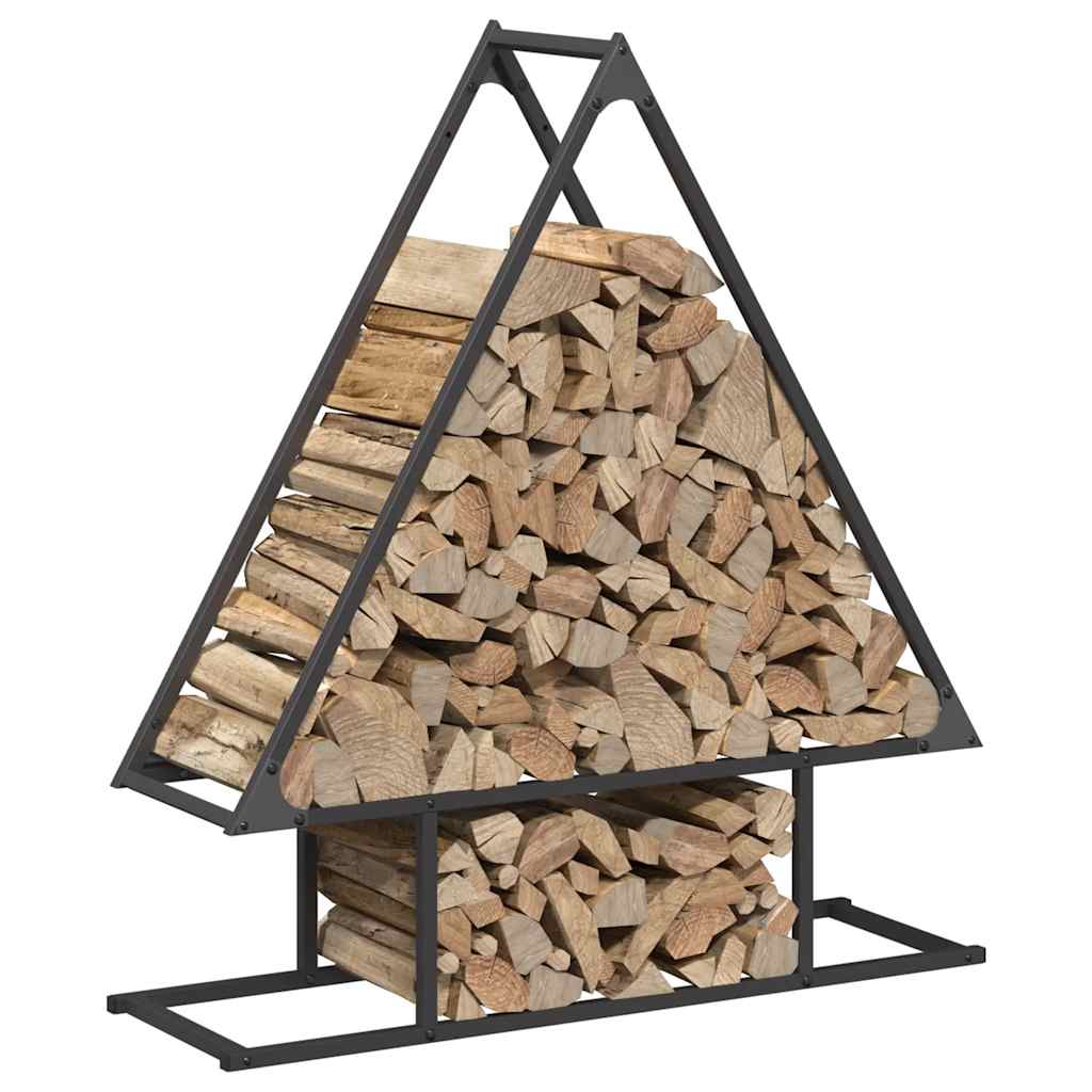 brændestativ 80x25x90 cm koldvalset stål sort