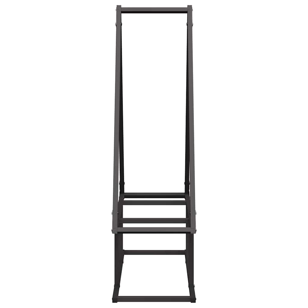 brændestativ 80x25x90 cm koldvalset stål sort