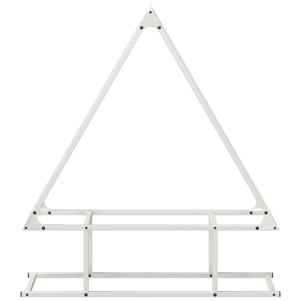 brændestativ 80x25x90 cm koldvalset stål hvid