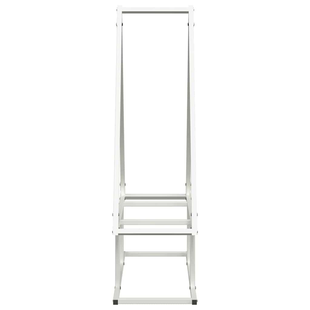 brændestativ 80x25x90 cm koldvalset stål hvid
