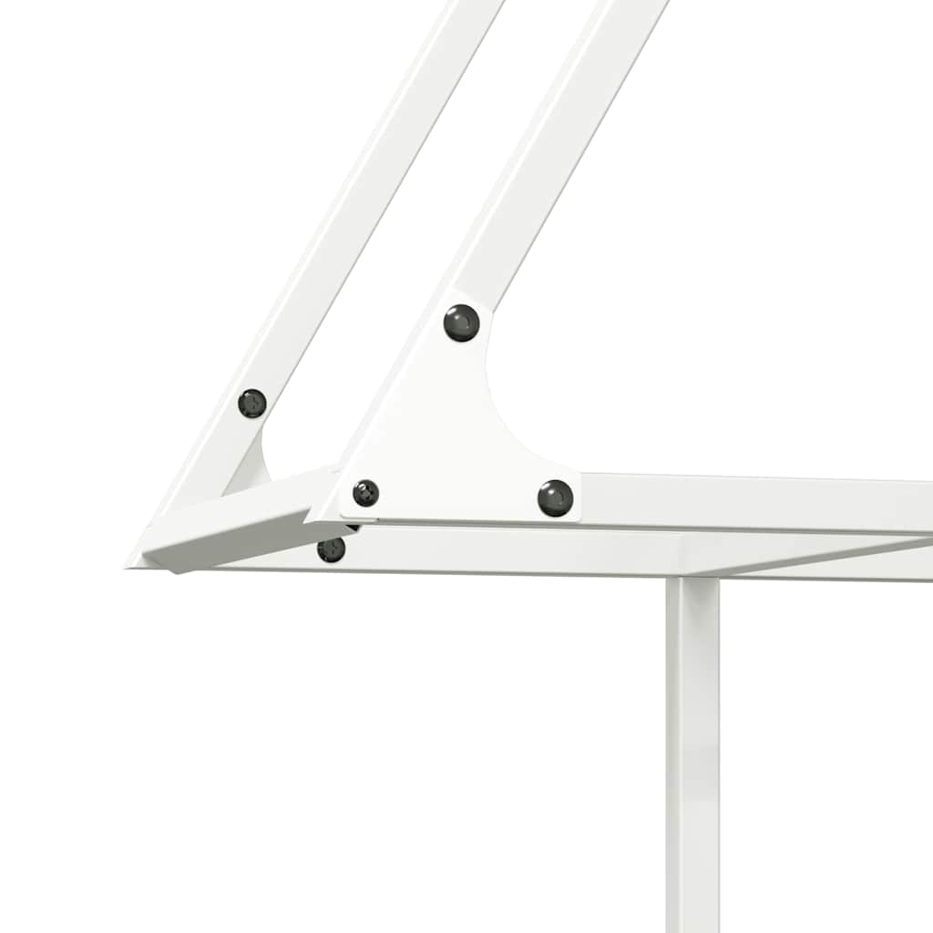 brændestativ 80x25x90 cm koldvalset stål hvid