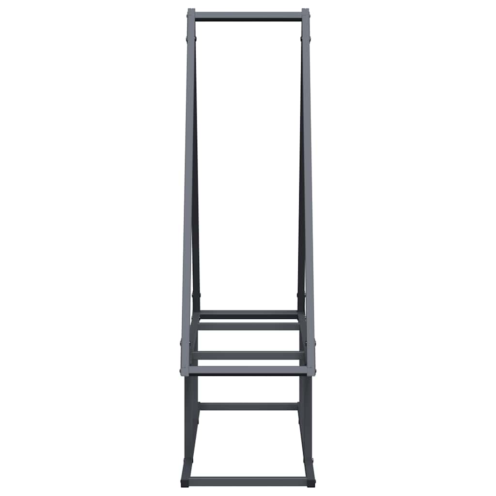 brændestativ 80x25x90 cm koldvalset stål antracitgrå