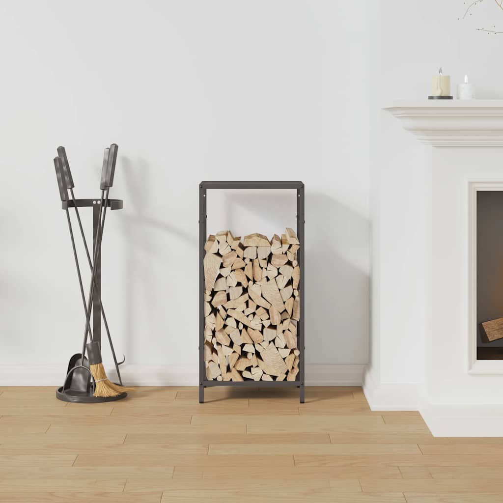 brændestativ 34x25x70 cm koldvalset stål sort