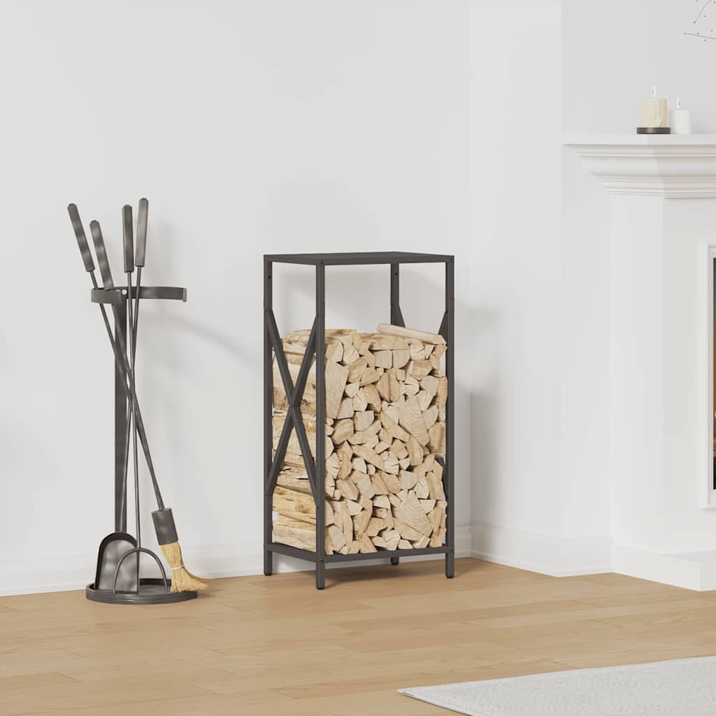 brændestativ 34x25x70 cm koldvalset stål sort