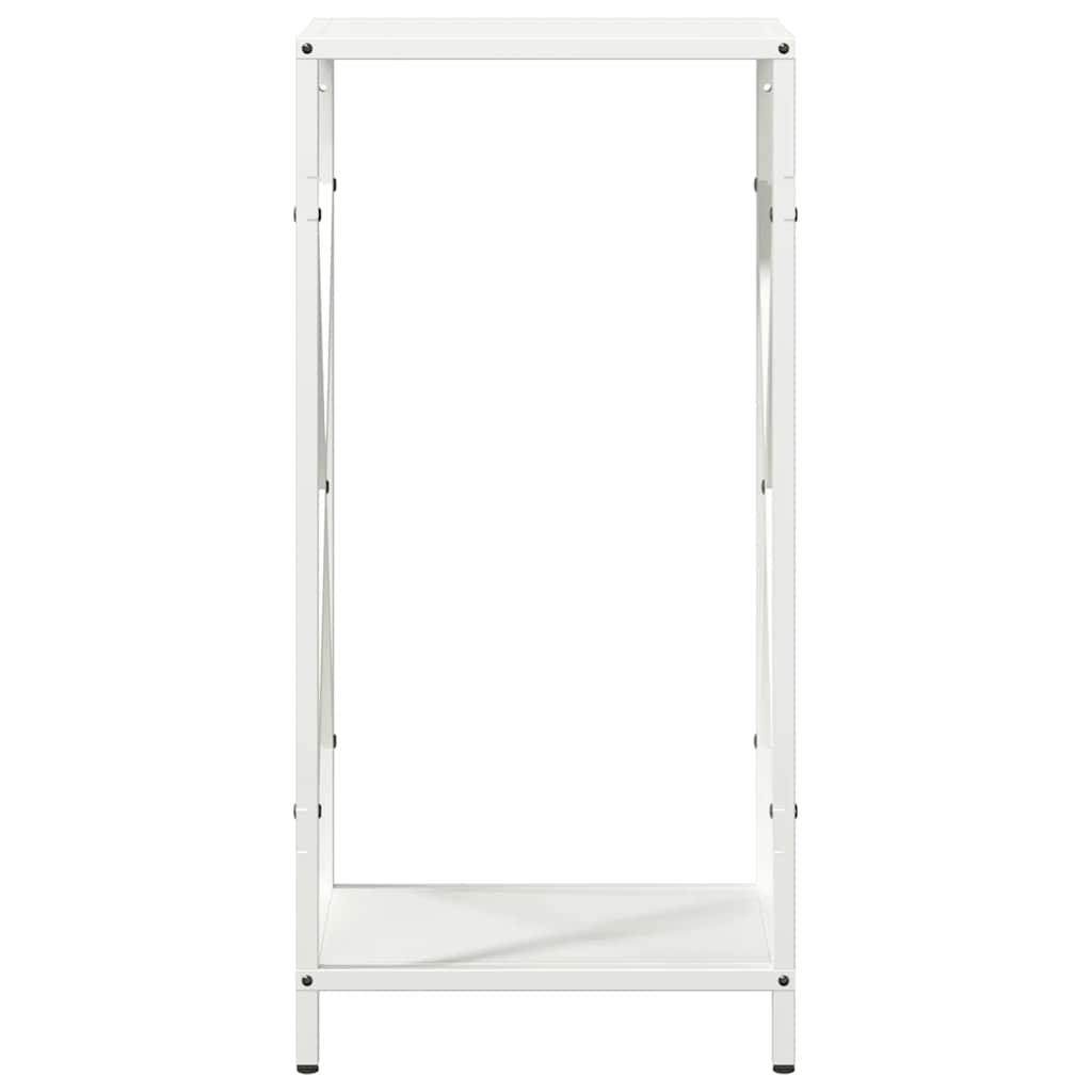 brændestativ 34x25x70 cm koldvalset stål hvid