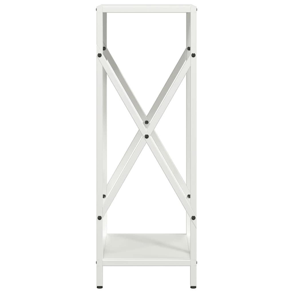 brændestativ 34x25x70 cm koldvalset stål hvid