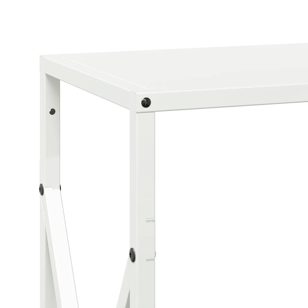 brændestativ 34x25x70 cm koldvalset stål hvid